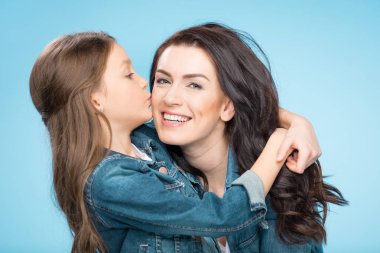 mother and daughter hugging  clipart