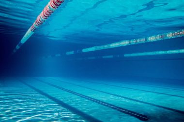 underwater picture of empty swimming pool clipart
