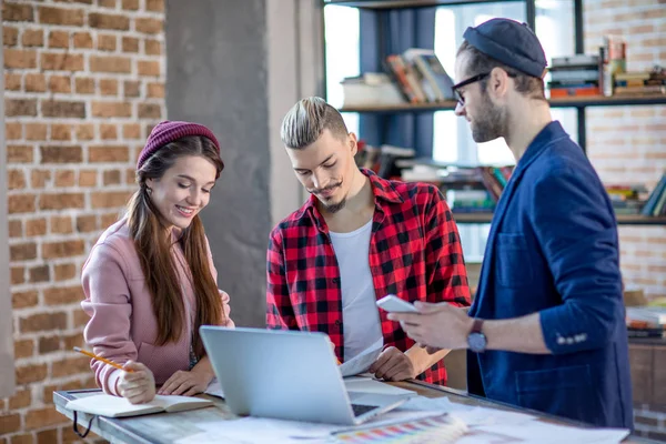 Designers working at project — Stock Photo