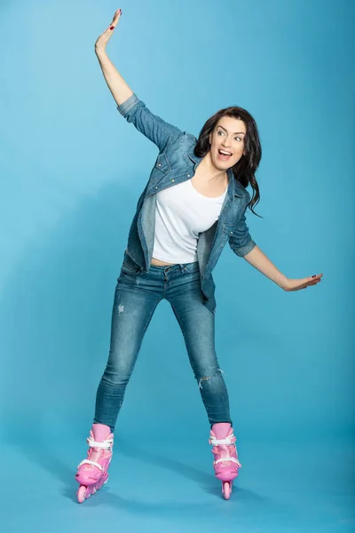 Woman in roller skates — Stock Photo