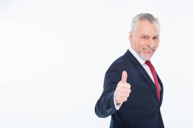 Businessman showing thumb up clipart