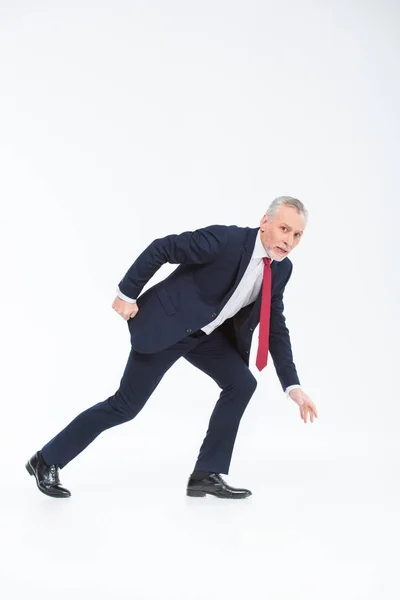 Businessman ready to run — Stock Photo, Image