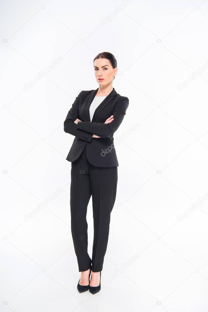 Attractive businesswoman in suit