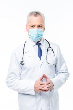 Doctor in medical mask clipart