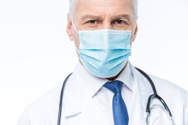 Doctor in medical mask clipart