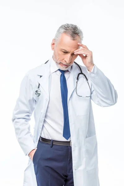 Mature doctor with stethoscope — Stock Photo, Image