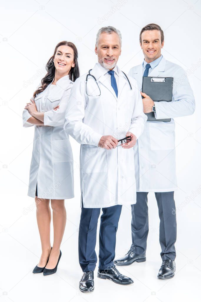 Three confident doctors