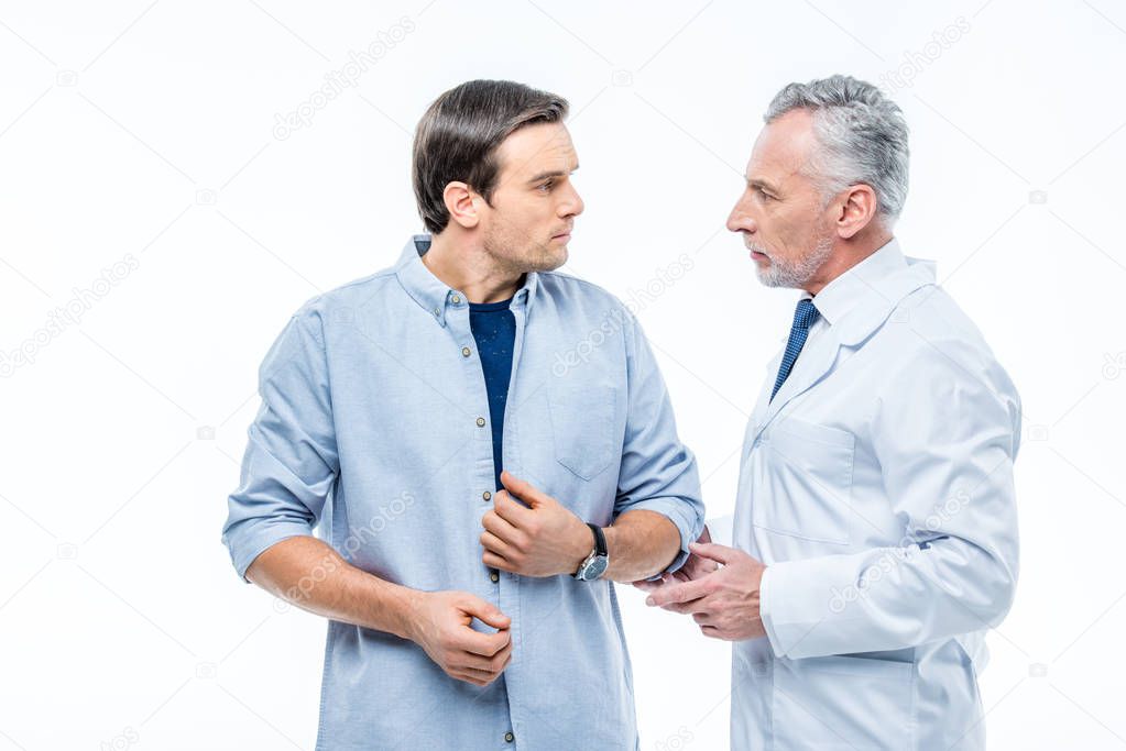 Doctor chatting with patient