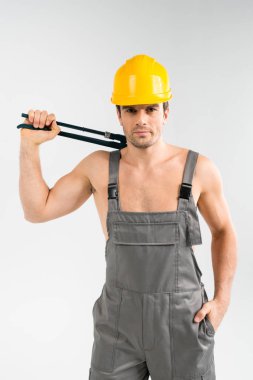Handsome male builder clipart
