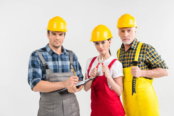 Professional construction workers 