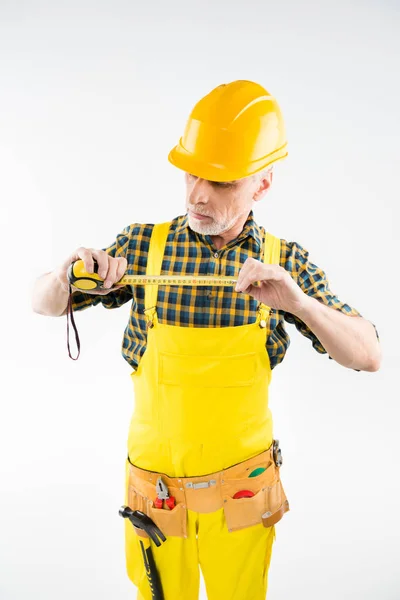 Mature workman in hard hat — Stock Photo, Image