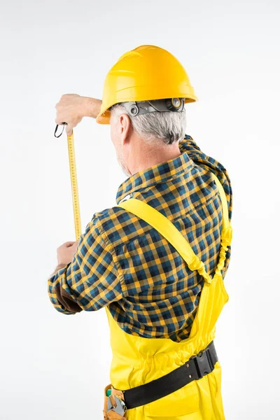 Mature workman in hard hat — Free Stock Photo