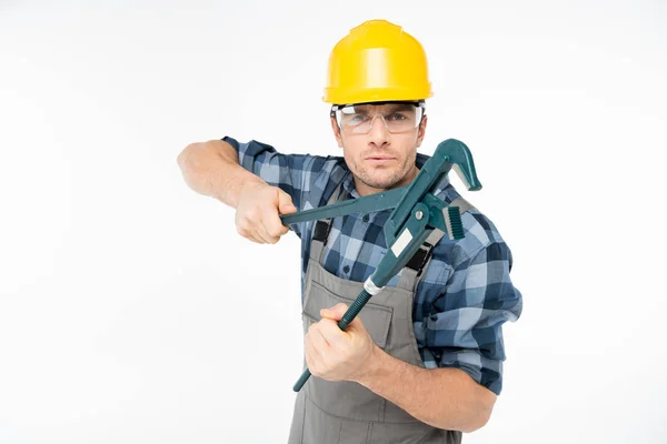Professioneller Bauarbeiter — Stockfoto