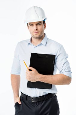 Male architect in hard hat