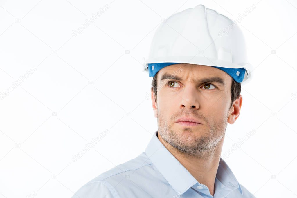 Male architect in hard hat