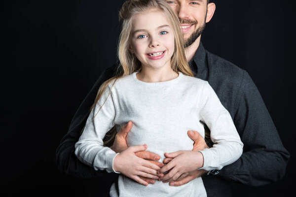 Little girl with her father