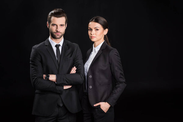 Young confident businesspeople