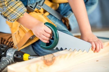 Little boy with tools  clipart