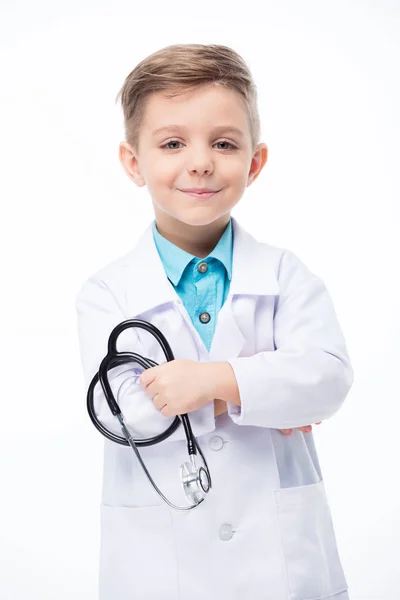 Menino em traje médico — Fotografia de Stock