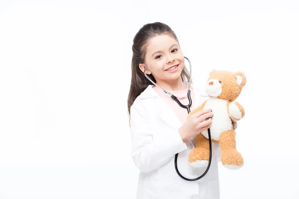 Girl in doctor costume Stock Image