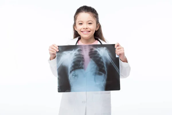 Chica en traje de médico Fotos de stock libres de derechos