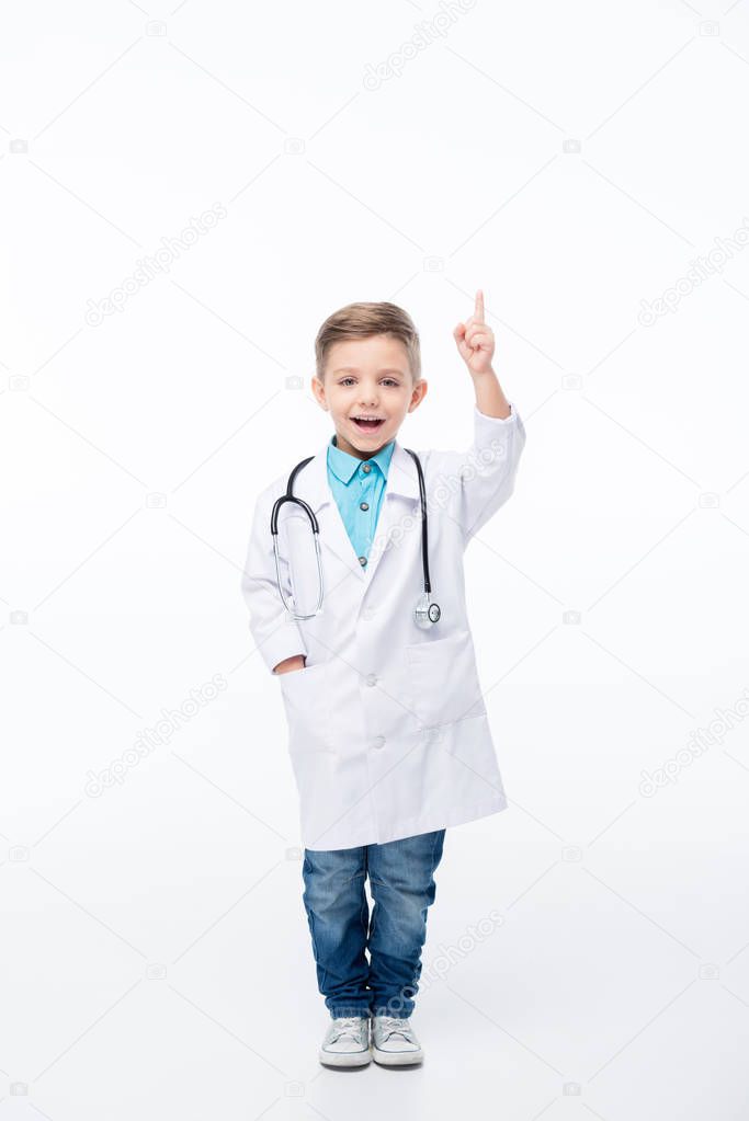 Boy in doctor costume