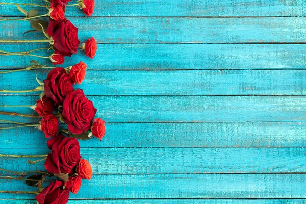 red roses on table Stock Photo