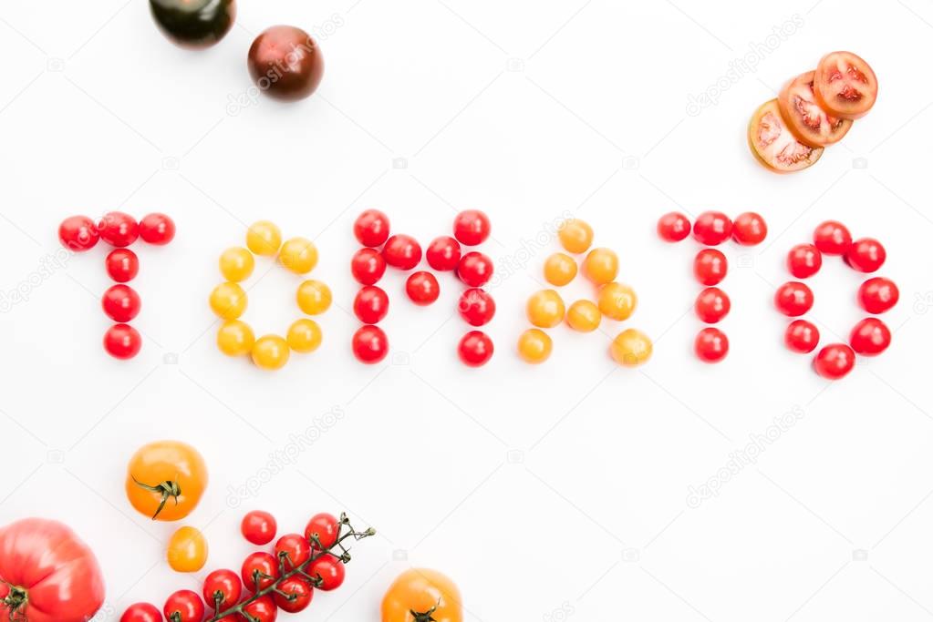 colorful tomato word