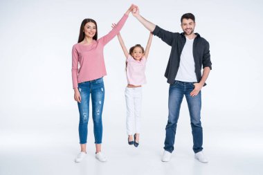 mutlu bir aile ile çocuk