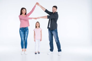 mutlu bir aile ile çocuk