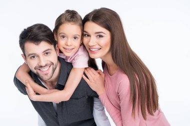 mutlu bir aile ile çocuk  