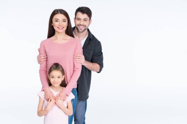 mutlu bir aile ile çocuk  