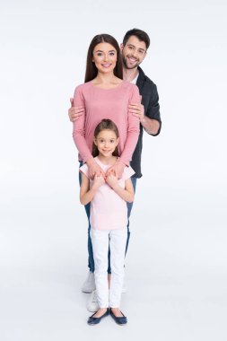 mutlu bir aile ile çocuk   