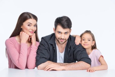 mutlu bir aile ile çocuk   