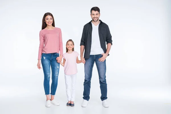 Happy family with one child — Stock Photo, Image