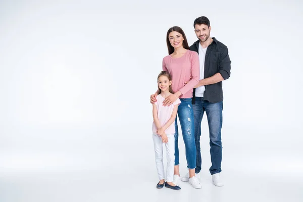 Familia feliz con un niño — Foto de Stock