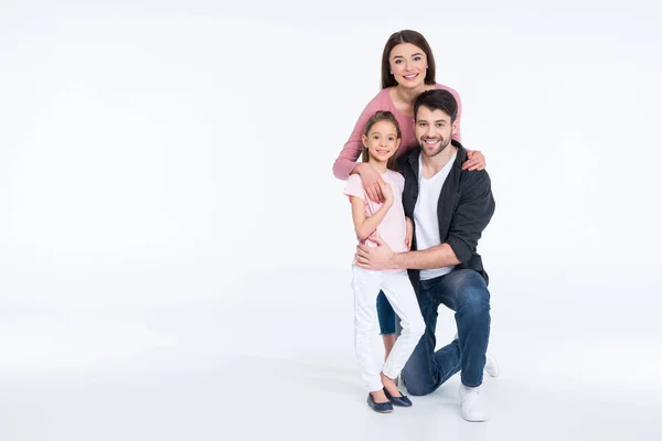 Happy family with one child — Stock Photo, Image