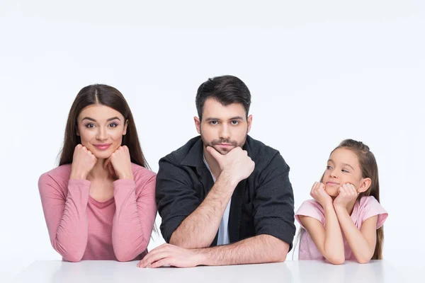 Happy family with one child — Stock Photo, Image