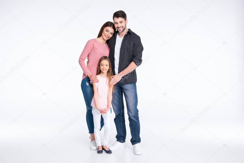 Happy family with one child