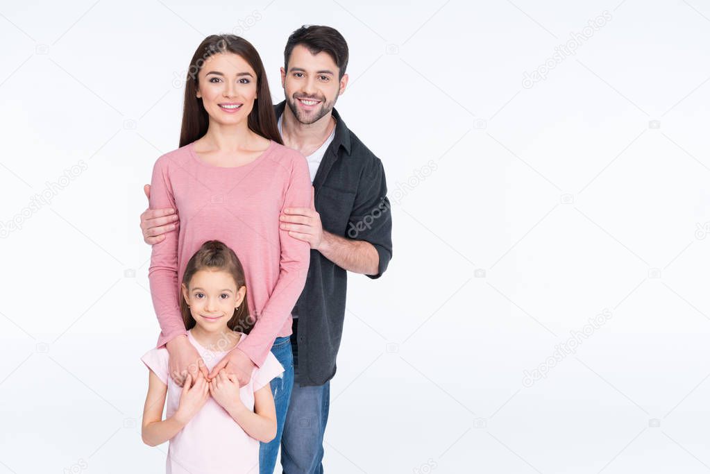 Happy family with one child  