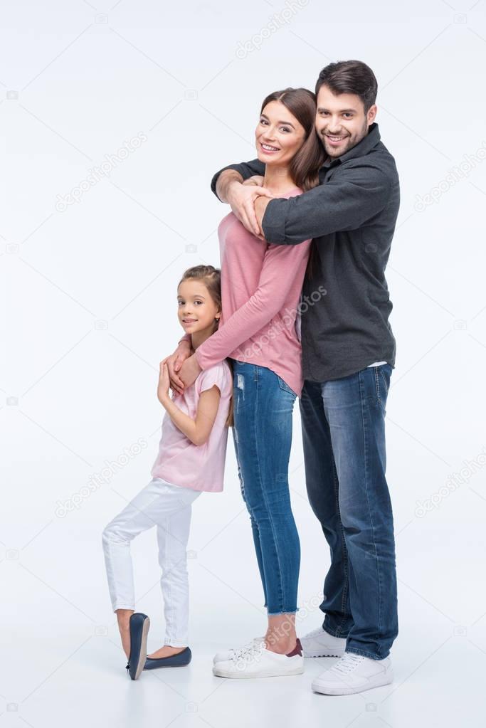 Happy family with one child