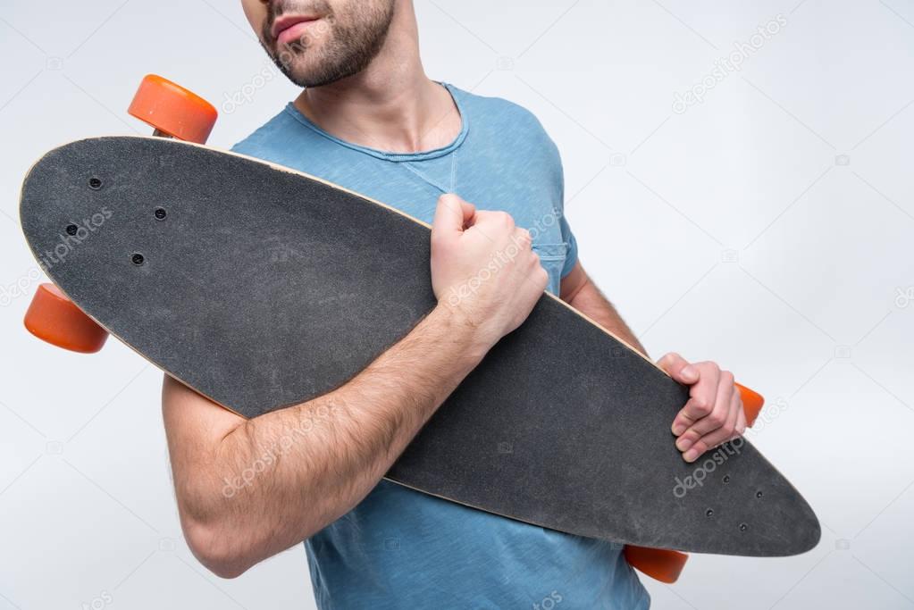 young man with skateboard