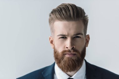 Stylish bearded businessman clipart