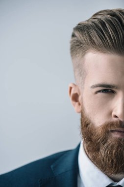Stylish bearded businessman clipart