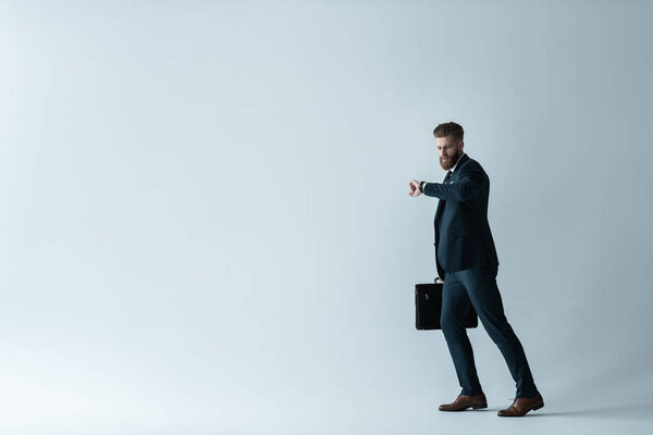 Handsome businessman with briefcase