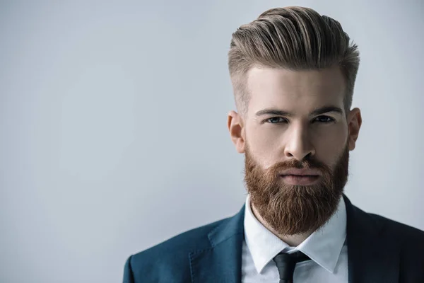 Şık sakallı işadamı — Stok fotoğraf