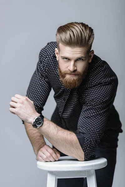 Stylish bearded man — Stock Photo, Image