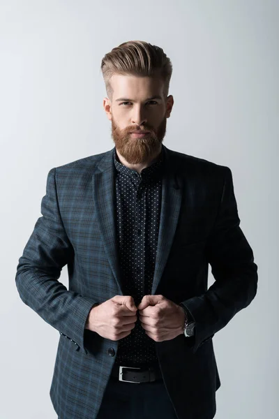 Elegante hombre barbudo — Foto de Stock