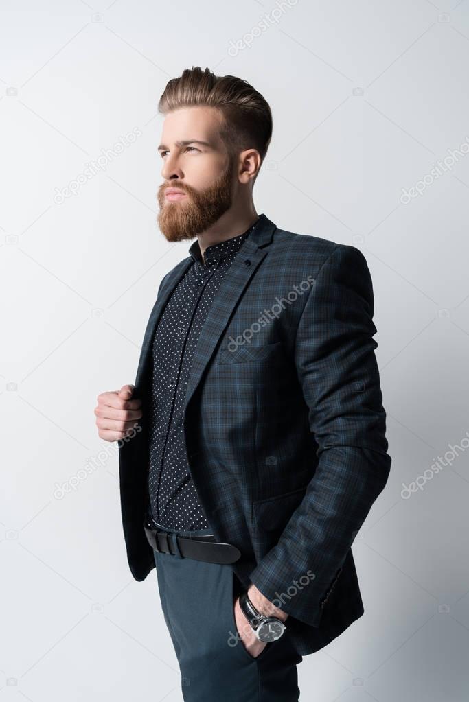 stylish bearded man