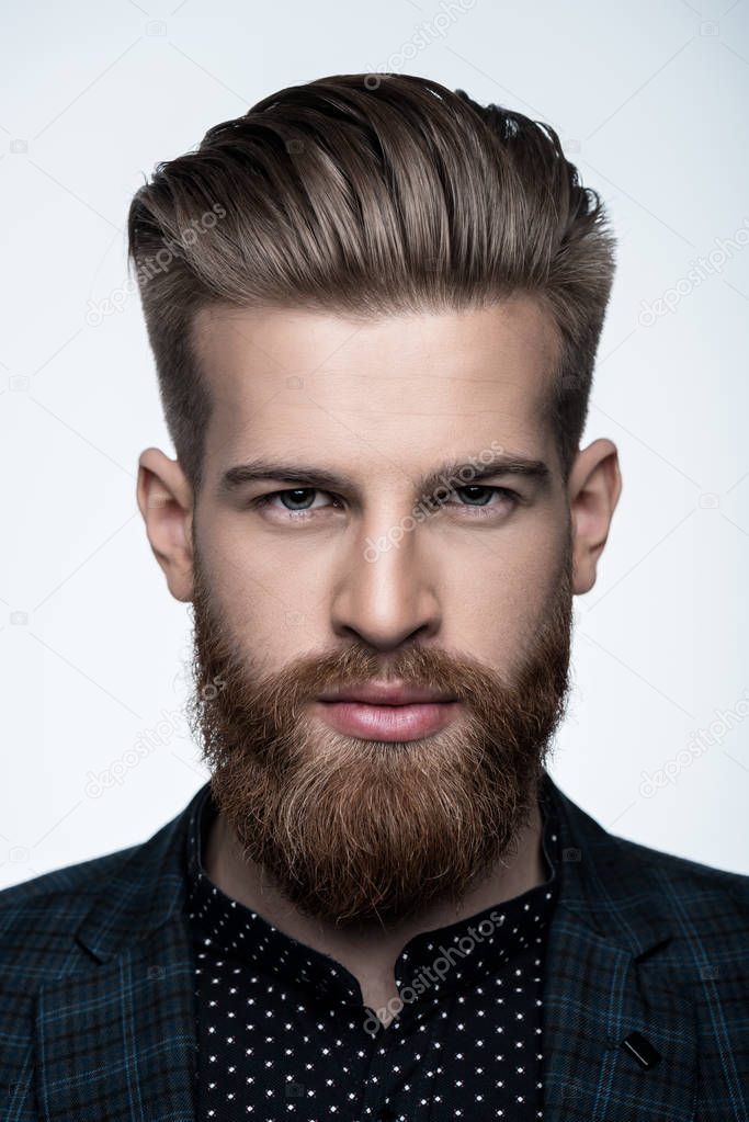 stylish bearded man